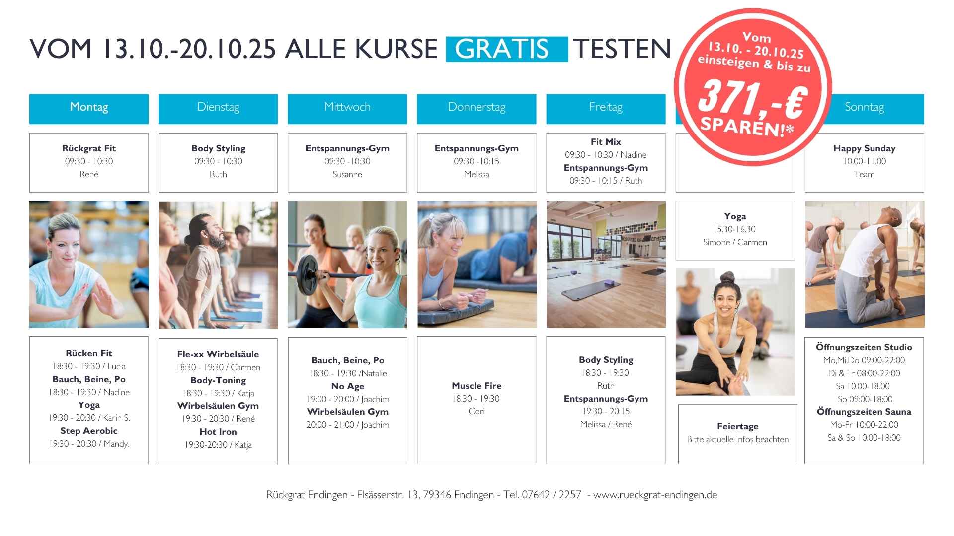 Kommen, testen, infomrieren & sparen. Vom 13.10. - 20.10.25