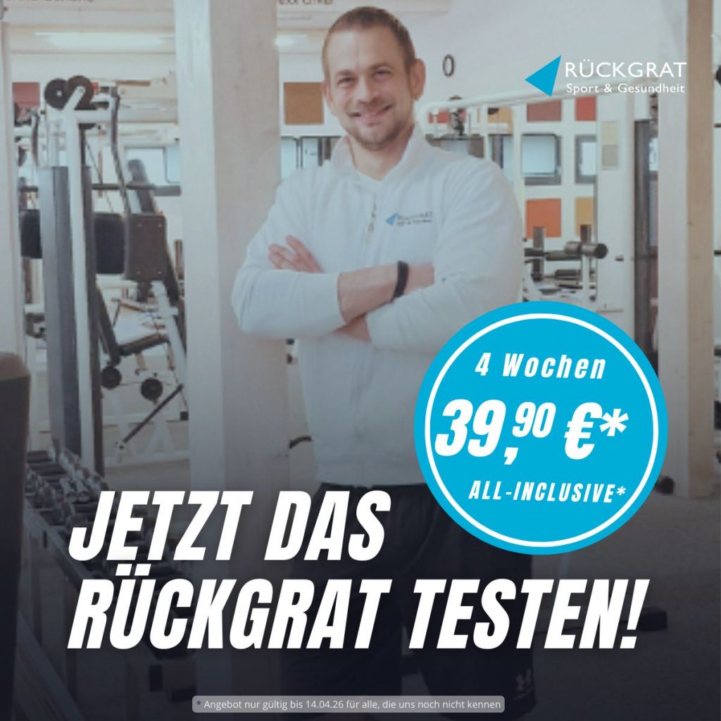 Fitness-Angebot: 4 Wochen das Rückgrat testen für 39,90 €*